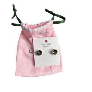 Kate Spade Women's Black/Diamond Gumdrop Stud Earrings NWT